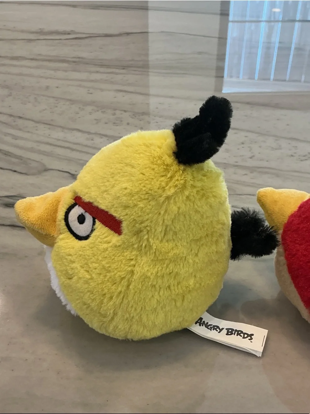 Plush Angry Bird Toy - Red and Yellow lot (3) Space Bird NWT